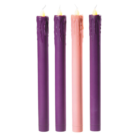 Flameless LED Advent Candle Set